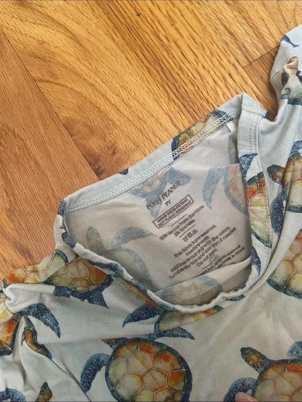 Posh Peanut Sea Turtle Pajama Set size 7